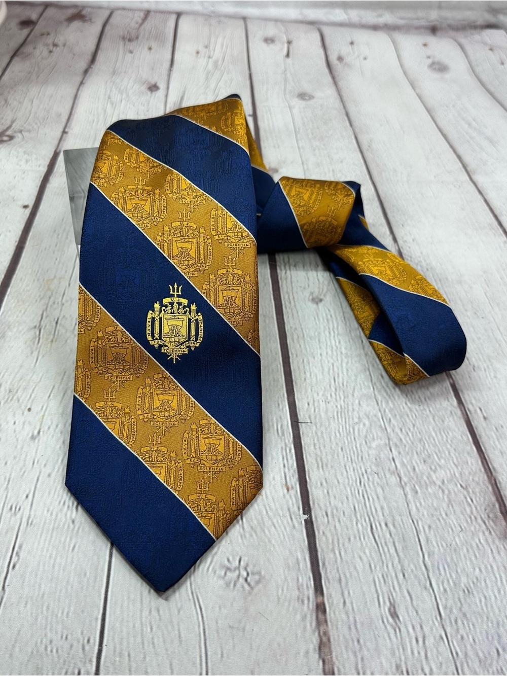 Classic London 400 US navy diagonal Striped Men's Tie office menswear military